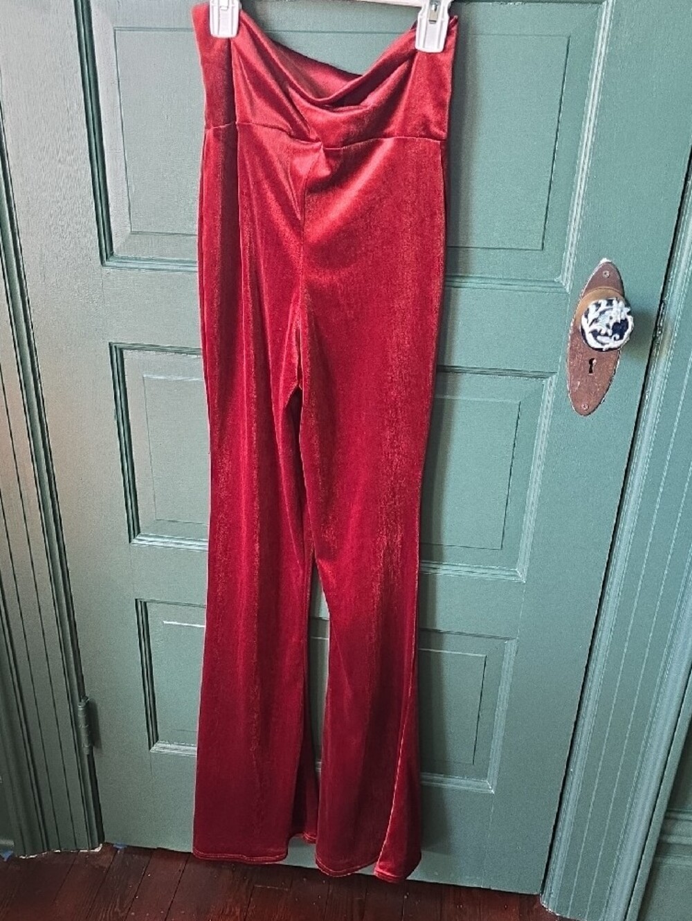 Home Cooked Karma Velvet Flare Pants In Rusr - Picture 3 of 3